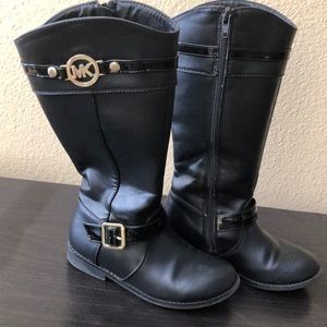 Kids Michael Kors black winter boots